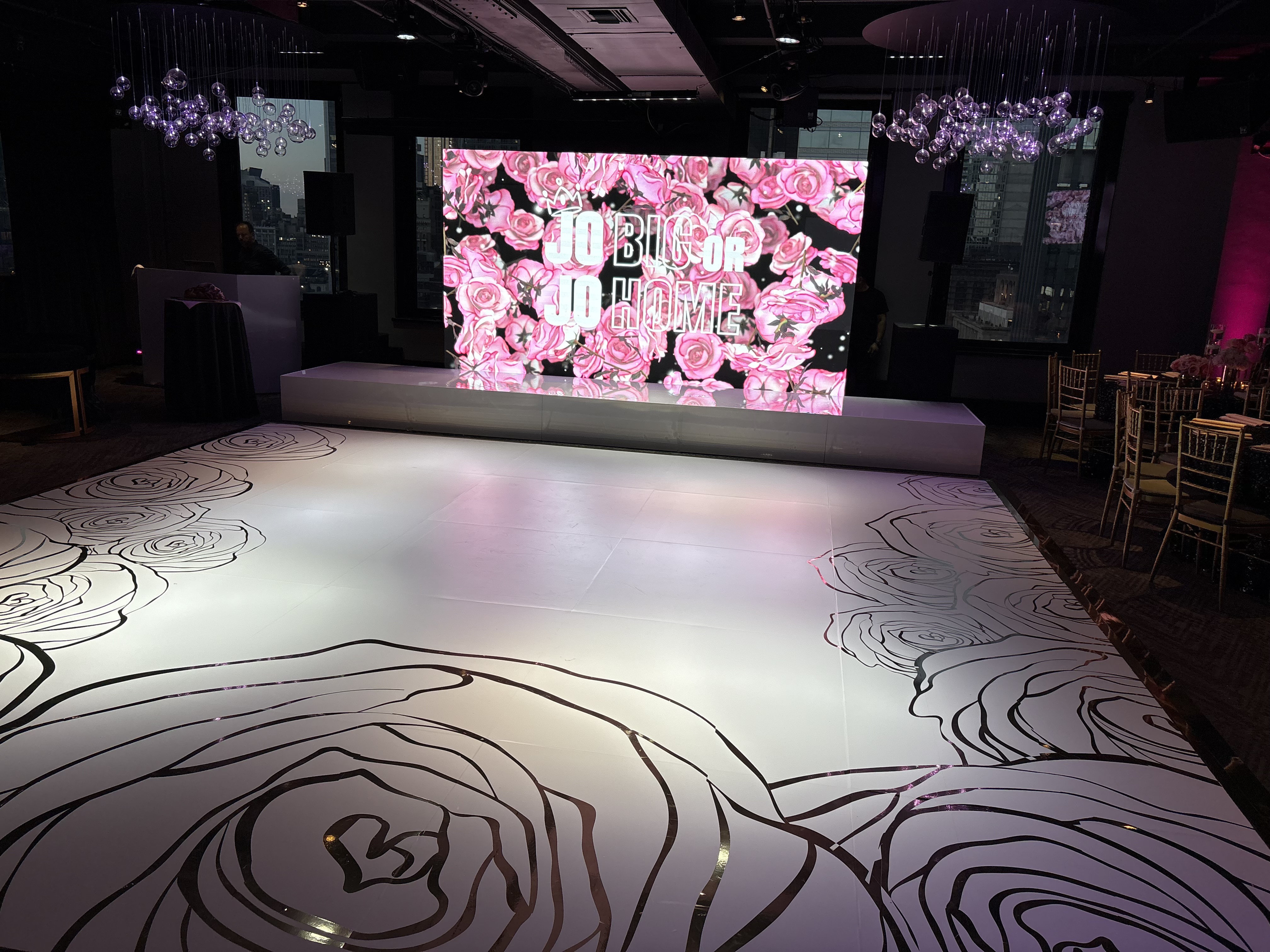 Metallic Foil Dance Floor