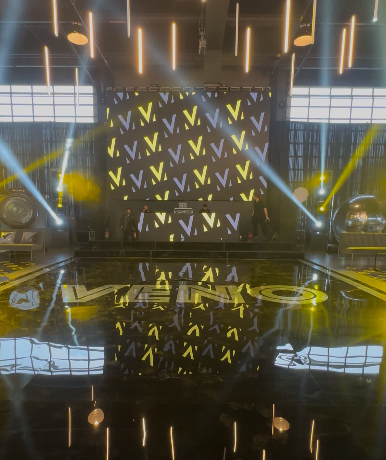 LED Wall with DJ Booth